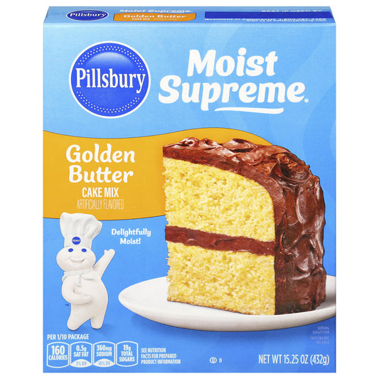 Pillsbury™ Moist Supreme® Golden Butter Recipe Flavored Cake Mix - 15.25 oz