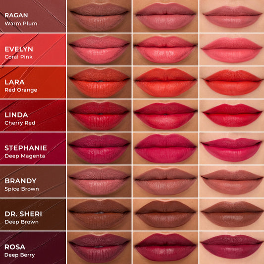 EmpowerMatte Matte Lip Crayon Duo-Ragan (Warm Plum)- Best Seller