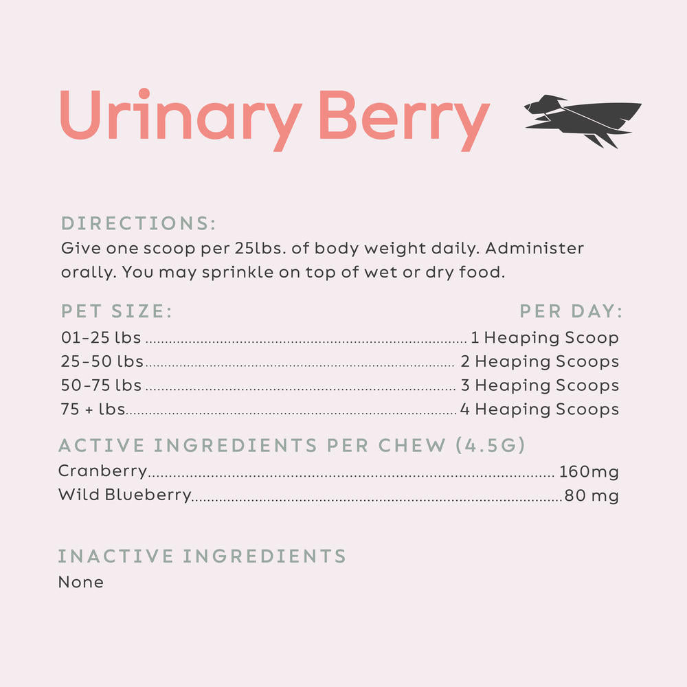 Super Snouts® Urinary Berry Cranberry & Blueberry Blend – 75g | Supports Urinary Tract & Bladder Health in Dogs & Cats