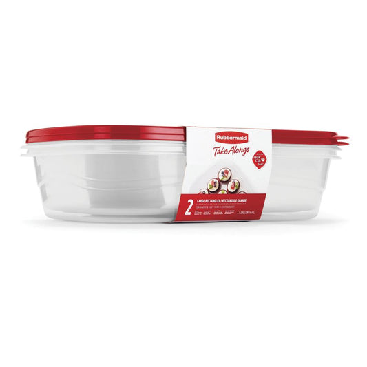 "Rubbermaid® TakeAlongs® 2-Piece 1-Gallon Rectangular Plastic Food Storage Containers"