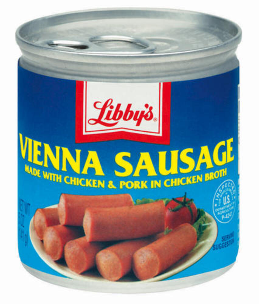 Libby’s® Vienna Sausage – 4.6 oz Can, Fully Cooked Ready-to-Eat Snack Meat in Chicken Broth