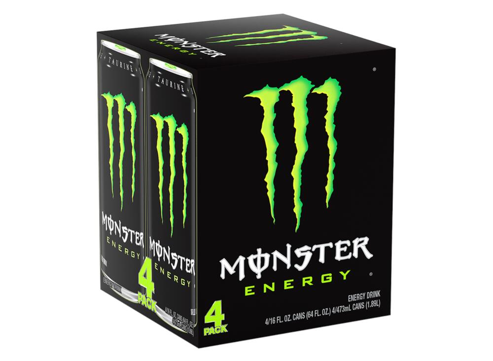 Monster Energy® Original Energy Drink, 4-Pack – 16 oz Cans