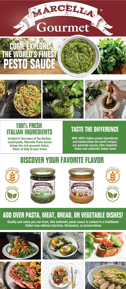 Marcella® Gourmet Basil Pesto Sauce - 6.35 oz