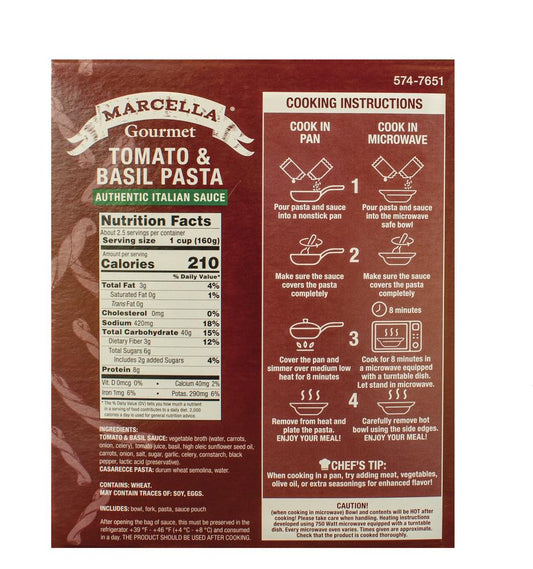 Marcella® Gourmet Tomato & Basil Pasta Bowl - 14.29 oz