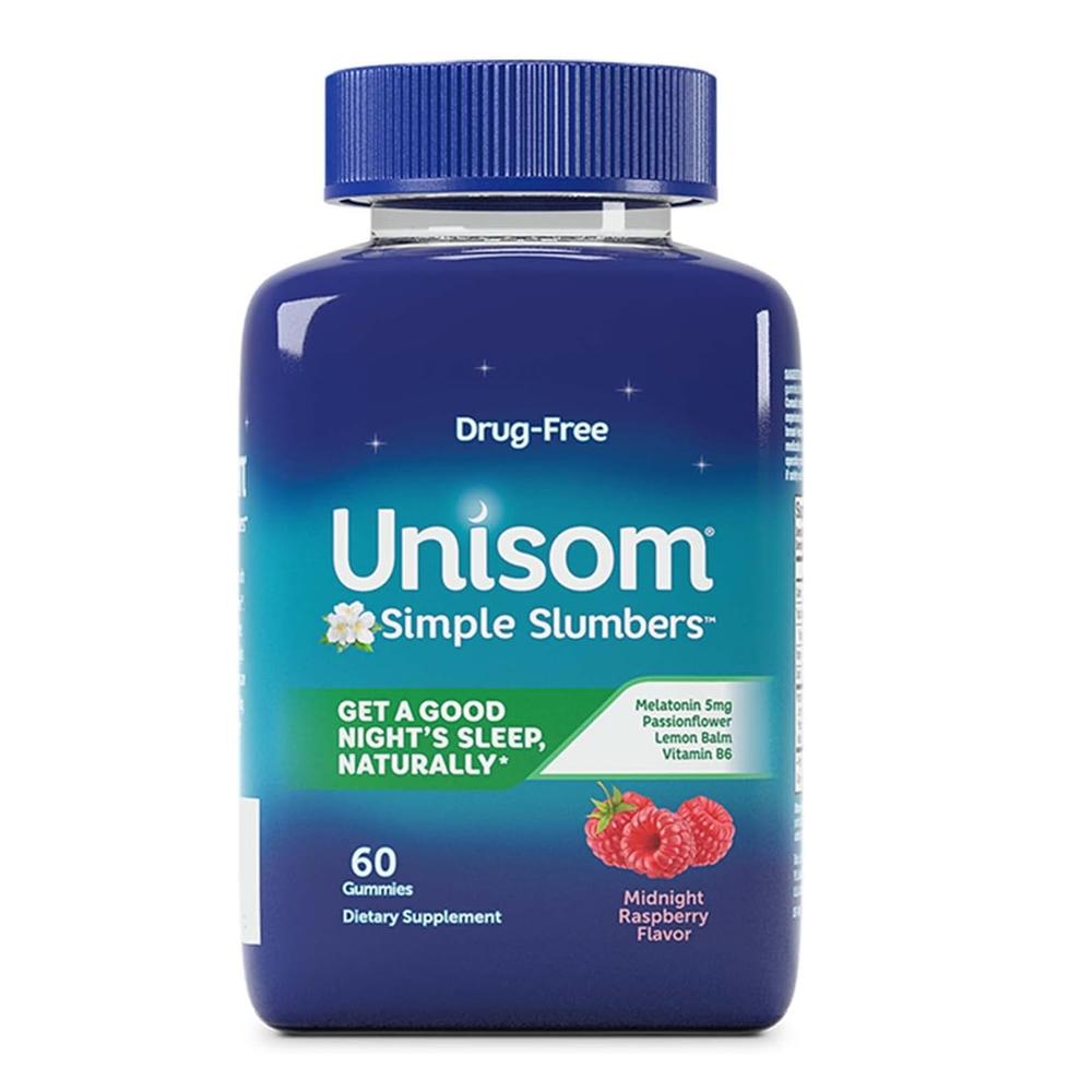 Unisom Simple Slumbers Gummies, Nighttime Relaxation & Sleep Support, 60 Count