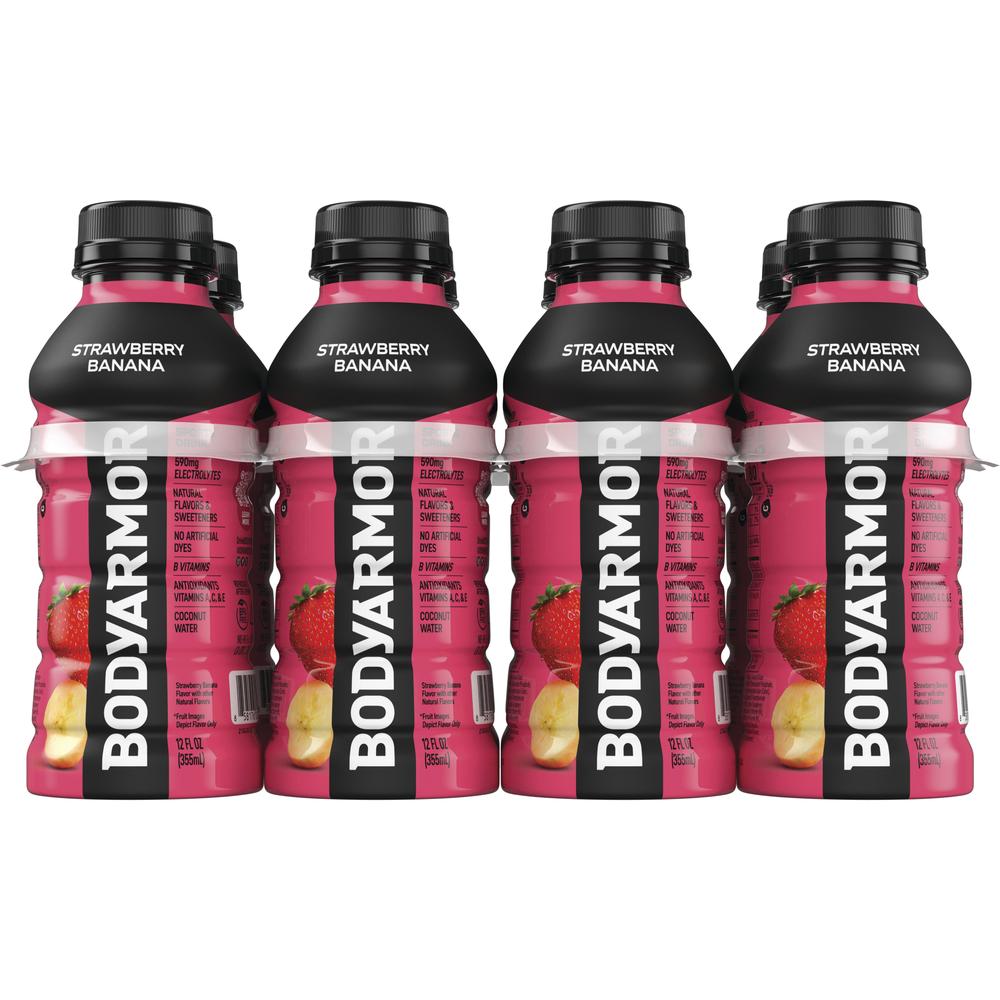 BODYARMOR Strawberry Banana Sports Drink, 16 fl oz Bottles, 8-Pack – Electrolytes & Vitamins