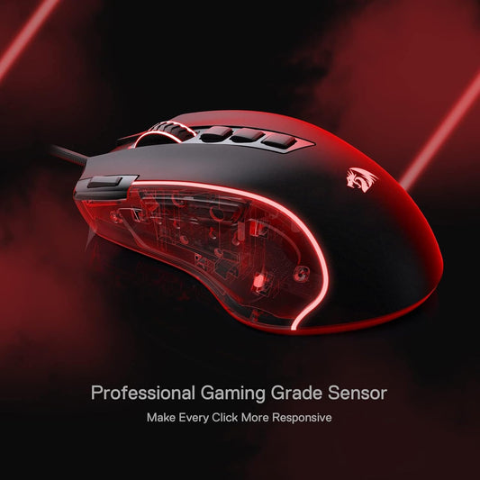 Redragon M612 Wired RGB Gaming Mouse, 8000 DPI, Programmable Buttons
