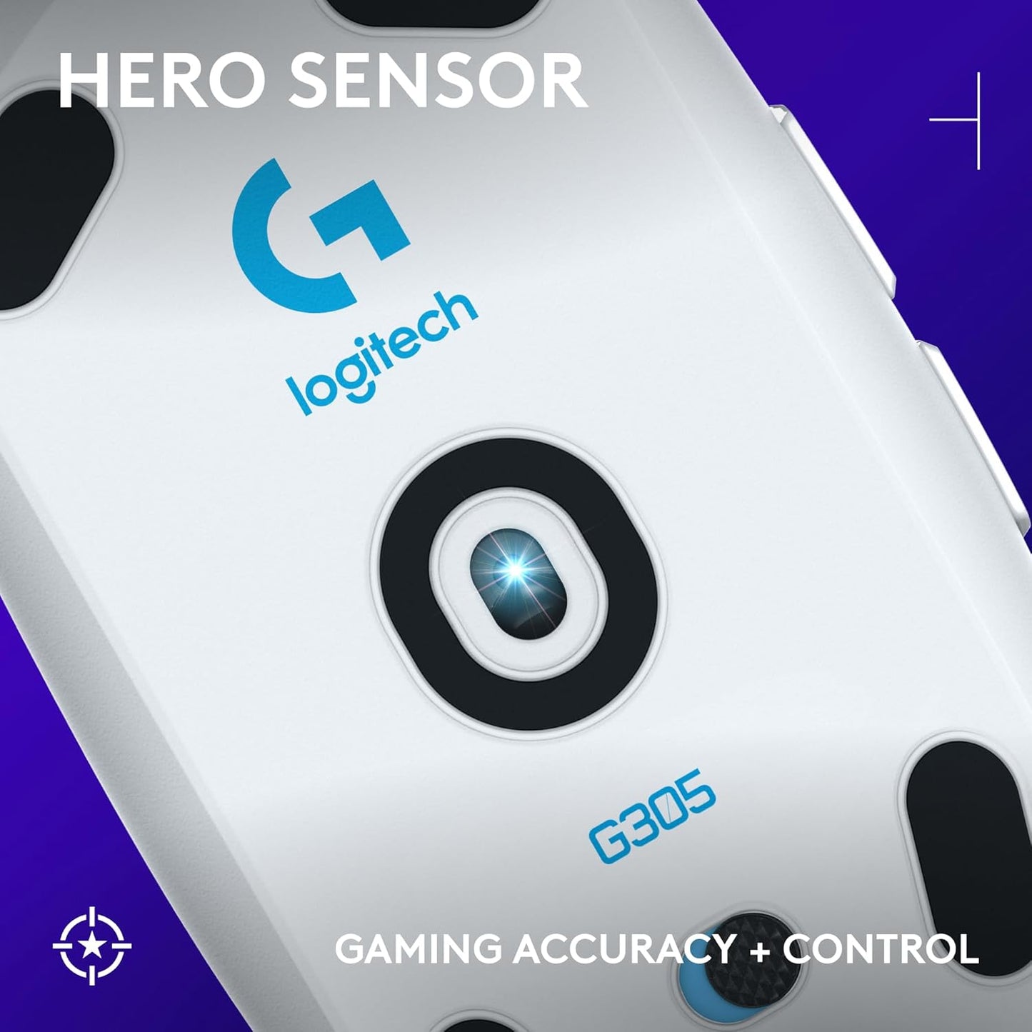 Logitech G305 LIGHTSPEED Wireless Gaming Mouse, HERO Sensor, White