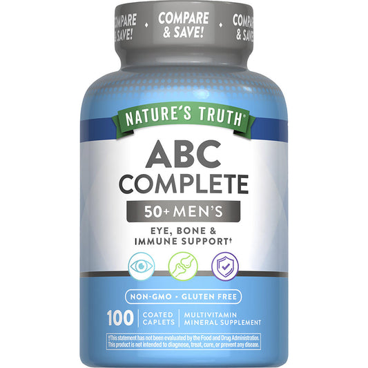 Nature’s Truth ABC Complete Senior Men’s 50+ Daily Multivitamin Caplets, 100 Ct