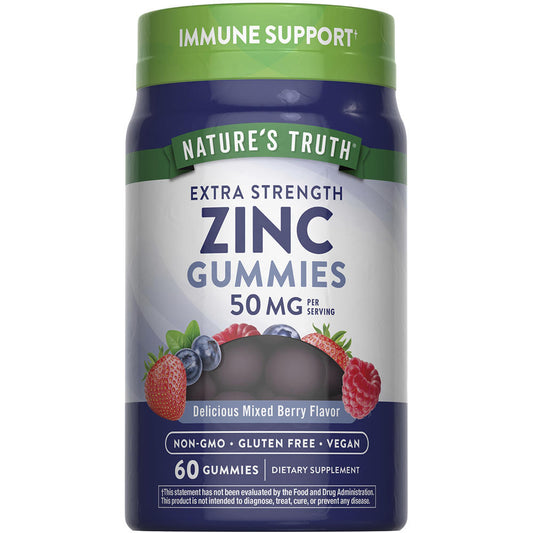 Nature’s Truth Extra Strength Zinc Immune Support Gummies – 50 mg, 60 Count