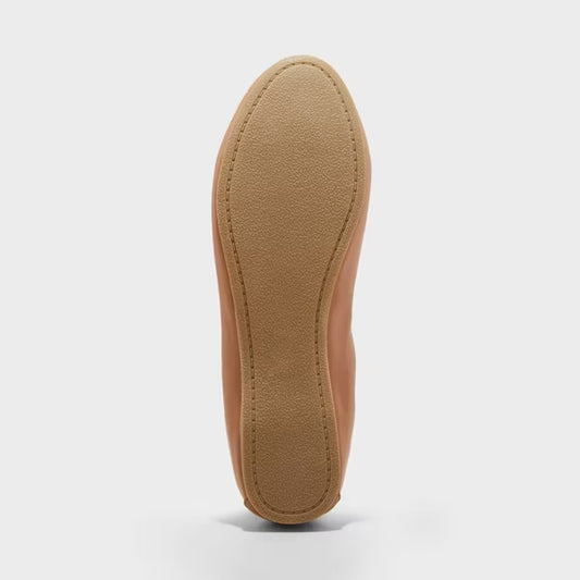 Universal Thread™ Women's Danielle Scrunch Ballet Flats - Cognac