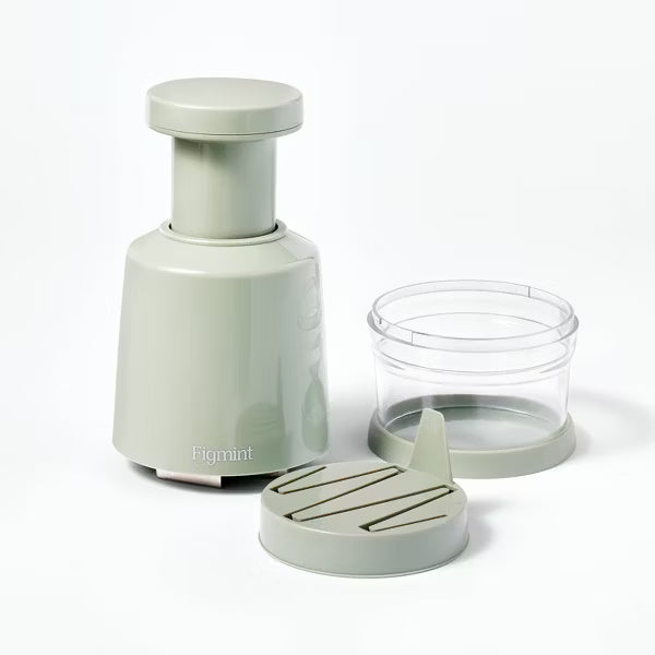 Figmint Manual Stainless Steel Food Chopper - Green