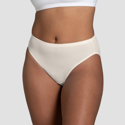 Fruit of the Loom Women's Breathable Hi-Cut Underwear – 6-Pack