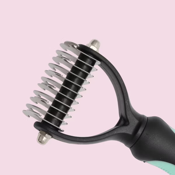 Unique Bargains Stainless Steel Pet Grooming Brush - Green