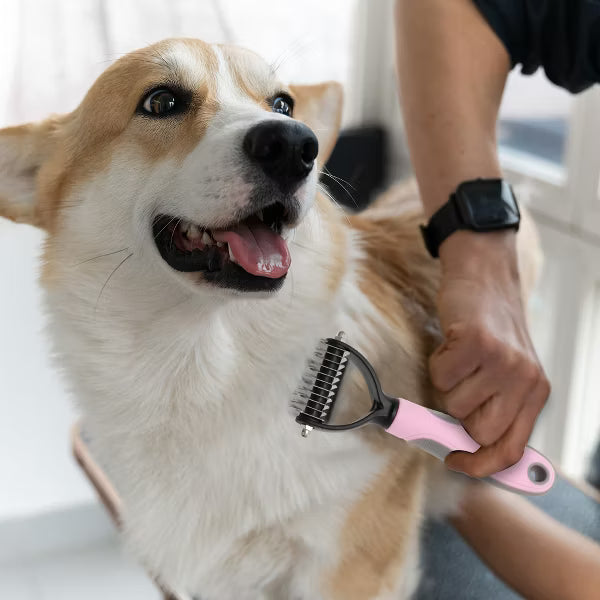 Unique Bargains Pet Grooming Brush - Pink, 1 Pc