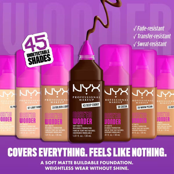 NYX Soft Matte Foundation – Medium 22, 1.01 fl oz-22 Medium