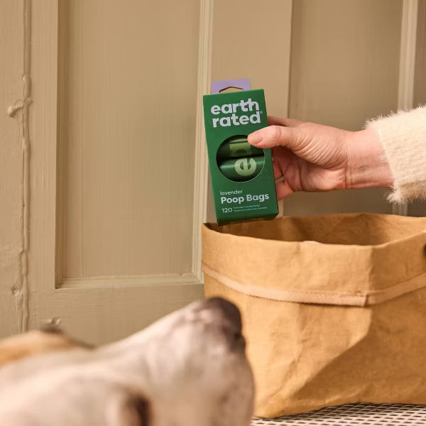 Earth Rated Lavender Dog Poop Bags - Leak-Proof, 120 Bags (6 Rolls)