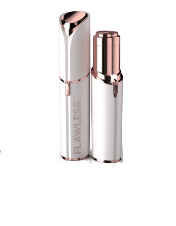 Finishing Touch Flawless Facial Hair Remover for Women, Electric Face Razor for Women with LED Light for Instant and Painless Hair Removal, Blush & Rose Gold