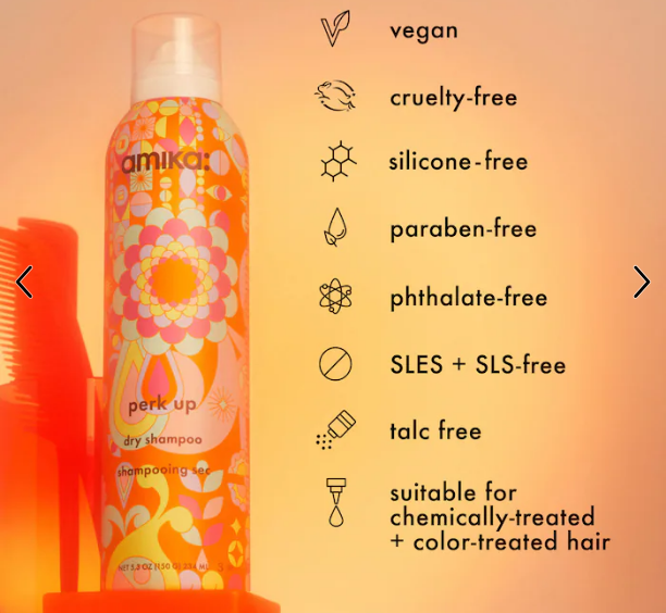 Amika Perk Up Talc-Free Dry Shampoo: Refresh and Revive Your Hair Instantly