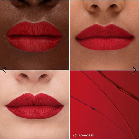Long-Wear Cream Lip Stain Liquid Lipstick (10HR) – emphasizes longevity-Color: 01 Always Red - matte classic red
