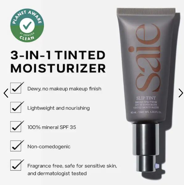 Slip Tint – Lightweight Tinted Moisturizer with Mineral Zinc SPF 35 and Hyaluronic Acid