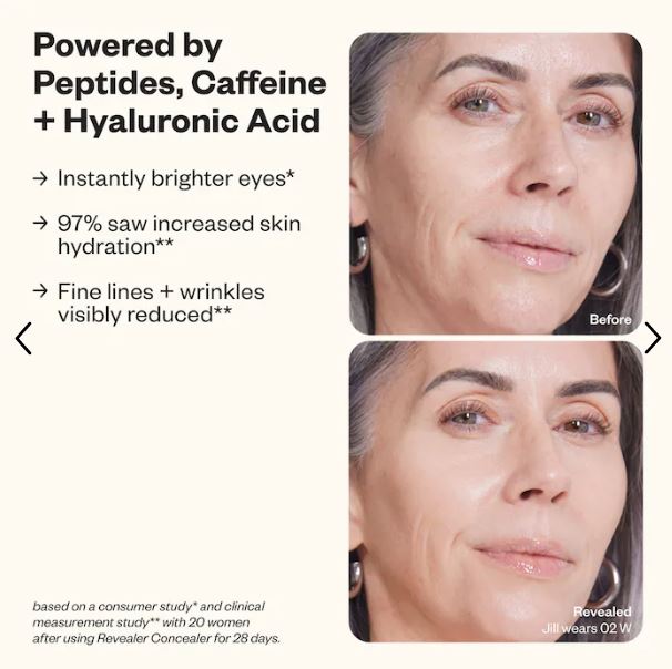Revealer Super Creamy + Brightening Concealer with Caffeine and Hyaluronic Acid