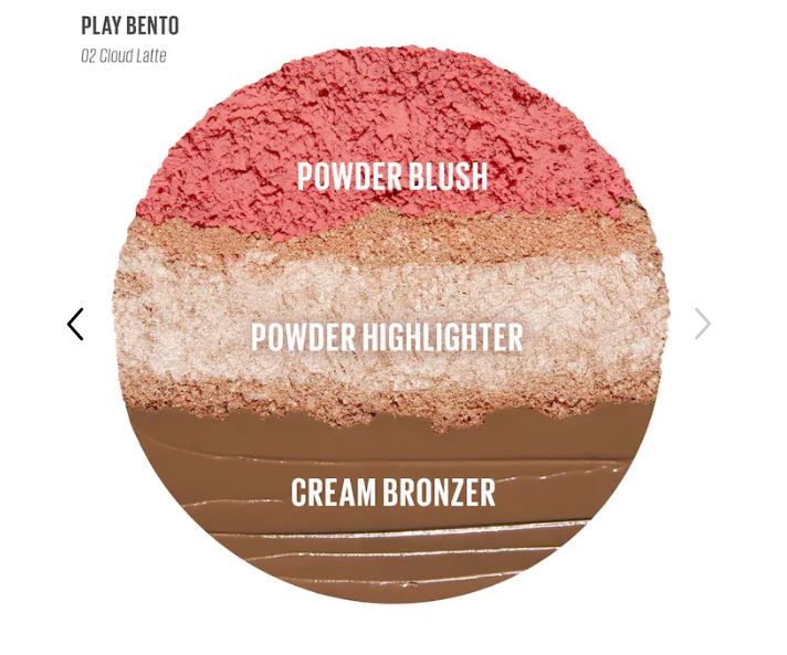 Face Bento 3-in-1 Sculpting Trio with Cream Bronzer, Powder Blush & Highlighter