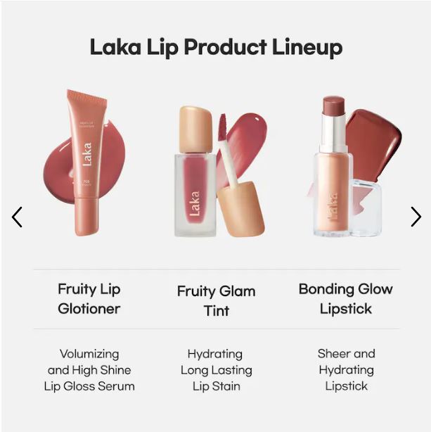 Laka Fruity Glam Tint – Hydrating, Long-Lasting Lip Stain-Color: 102 Dewy - muted mauve