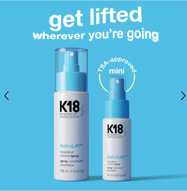 K18 Biomimetic Hairscience AstroLift Mini Reparative Volume Spray