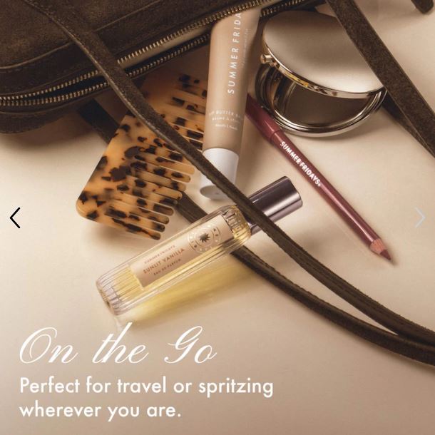 Summer Fridays Sunlit Vanilla – Caramel Vanilla Eau de Parfum Travel Spray
