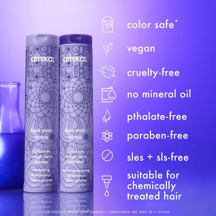 amika Bust Your Brass Cool Blonde Strength Repair Conditioner