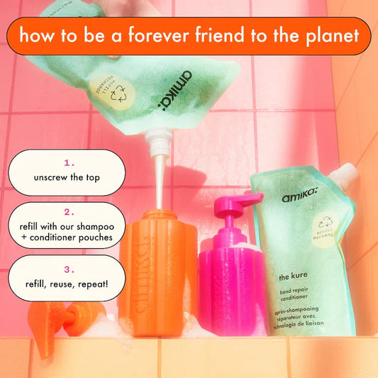 amika Refillable Conditioner Bottle