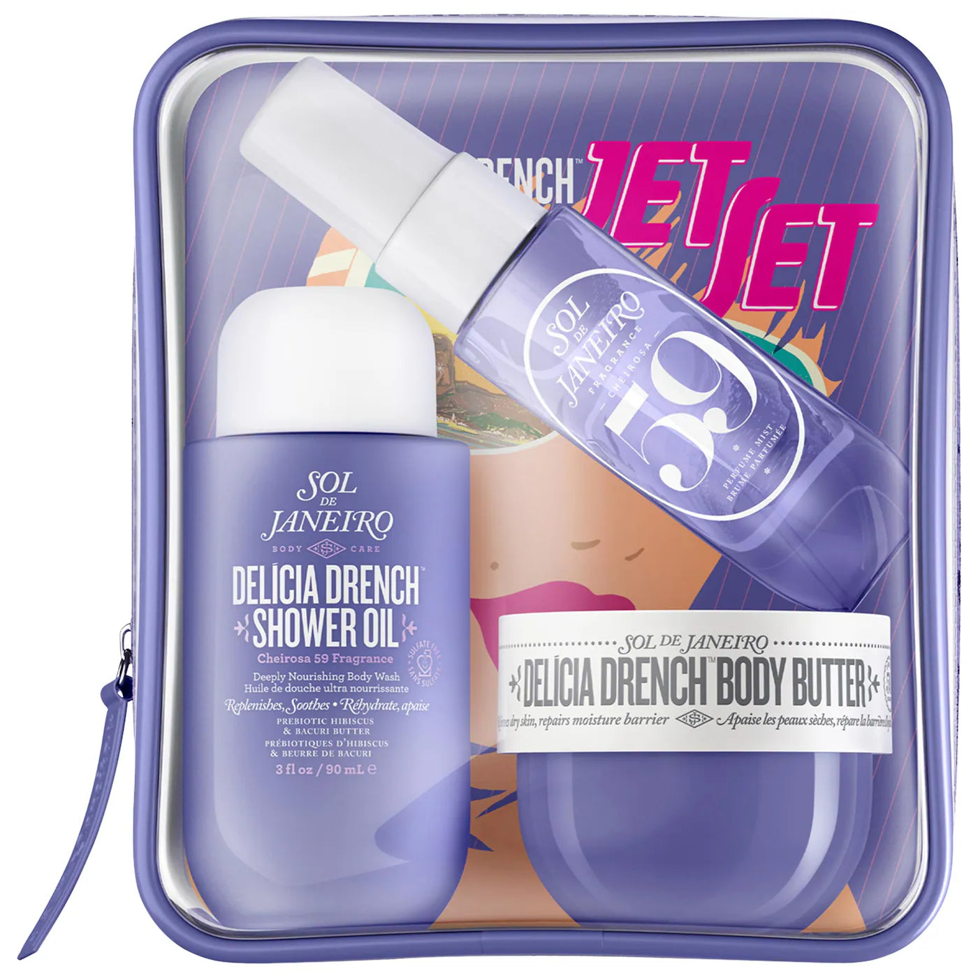 **Sol de Janeiro Delícia Drench™ Jet Set – Hydrating Body Care Travel Kit**