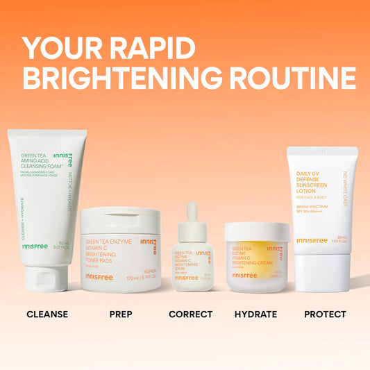 innisfree Daily Vitamin C Korean Brightening Toner Pads with Niacinamide for Dark Spots