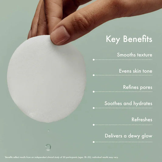 Summer Fridays Gentle Reset Daily Exfoliating Pads to Smooth + Minimize Pores with AHAs