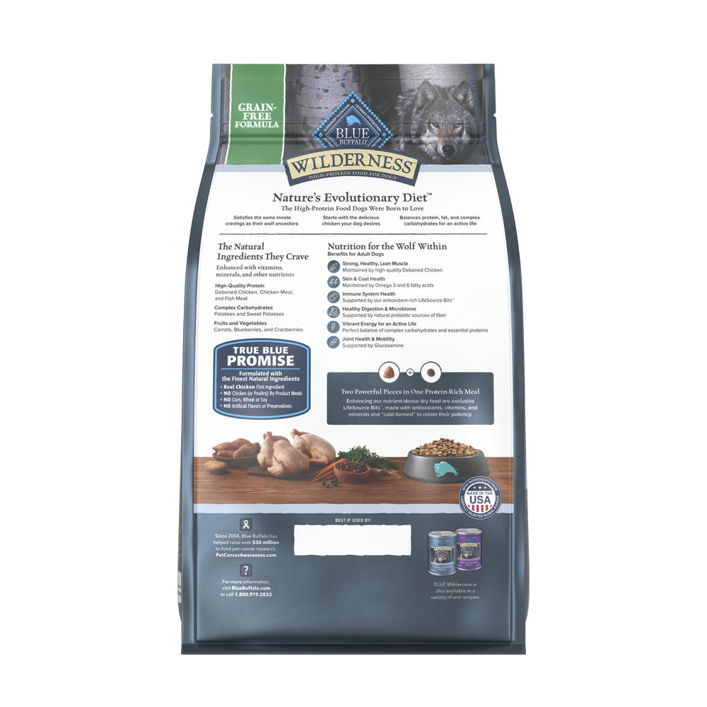 BLUE Wilderness™ Protein-Rich Chicken Dog Food – Grain-Free, 4.5 lb