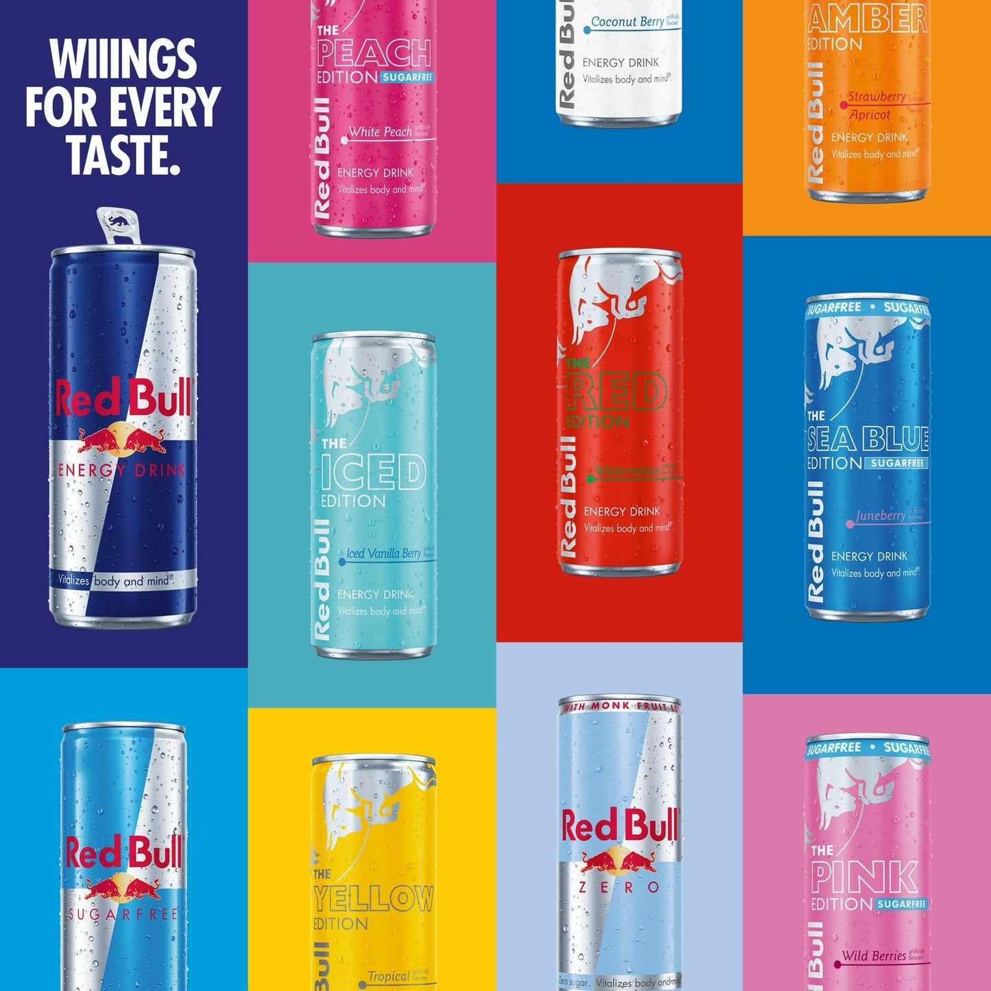 Red Bull Energy Drink, 12 fl. oz., 6 Packs of 4 Cans