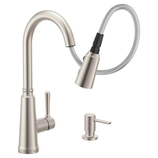 Moen Trew Spot Resist Stainless Steel Single-Handle Pull-Down Kitchen Faucet