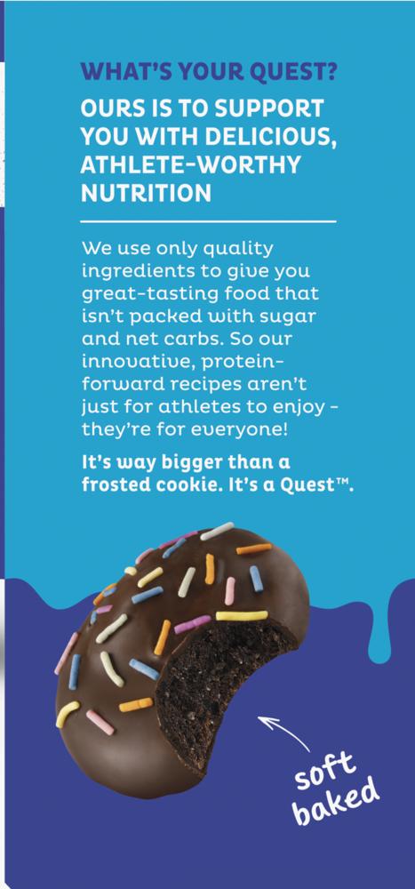 QUEST™ Chocolate Cake Frosted Protein Cookies – 8 Count | High-Protein Snack