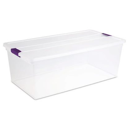 "Sterilite® 110-Quart ClearView Latch™ Storage Bin – Large, Durable, Transparent Organizer"