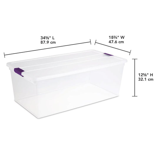 "Sterilite® 110-Quart ClearView Latch™ Storage Bin – Large, Durable, Transparent Organizer"