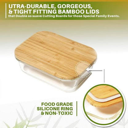 "Greener Chef 21 oz. Food Storage Container with Eco-Friendly Bamboo Lid"