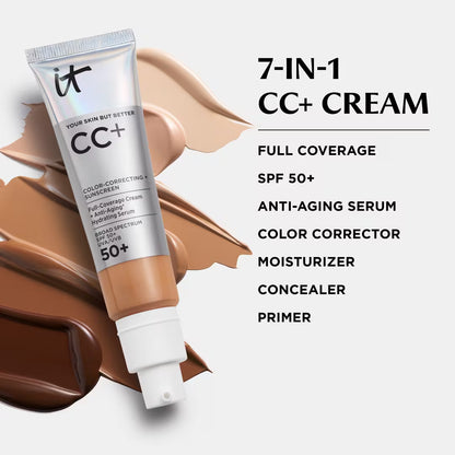 CC+ Cream Anti-Aging Foundation with SPF 50+-Deep Bronze