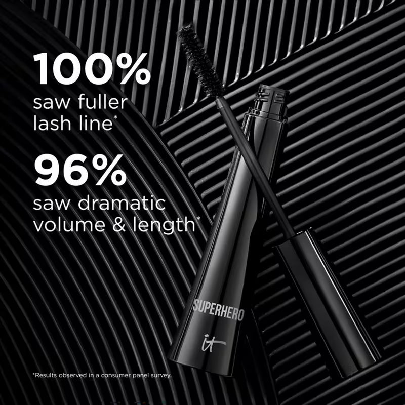 IT Cosmetics Superhero Elastic Stretch Mascara – Volumizing & Lengthening Lash Mascara