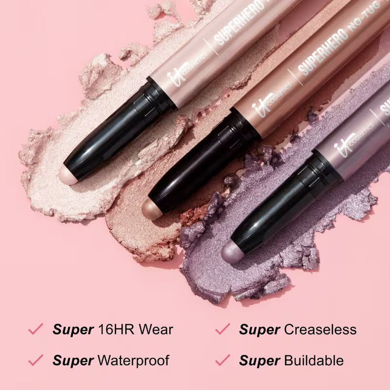 IT Cosmetics Superhero No-Tug Longwear Eyeshadow Stick – Waterproof Cream Eyeshadow