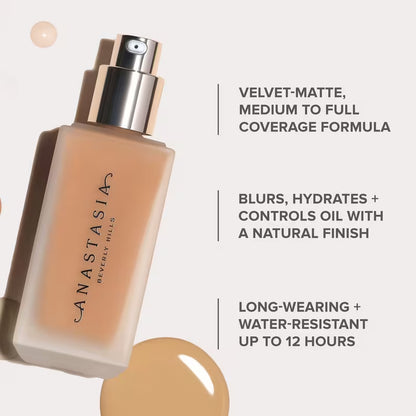**Anastasia Beverly Hills Impeccable Blurring Second-Skin Matte Foundation – Longwear Matte Coverage