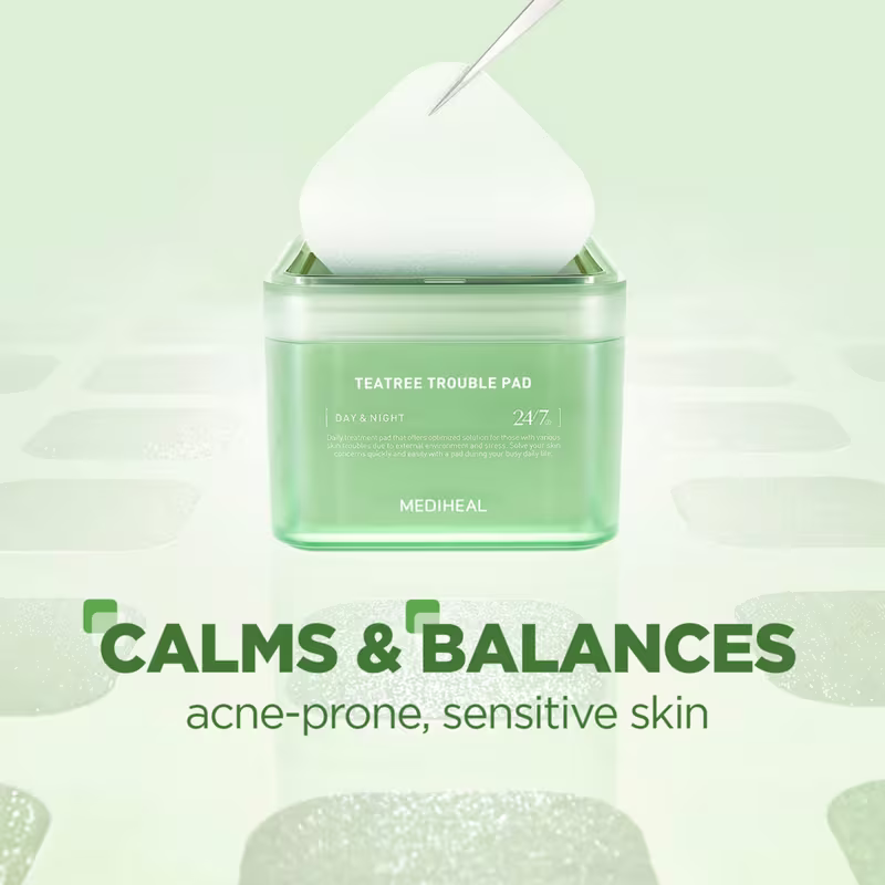 Teatree Trouble Pad Acne Control Pads – Clarifying, Soothing & Hydrating Skin Treatment