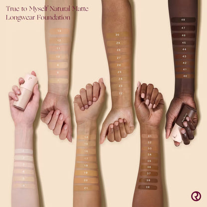 True to Myself Natural Matte Long-Wear Foundation-19 Light Medium Warm
