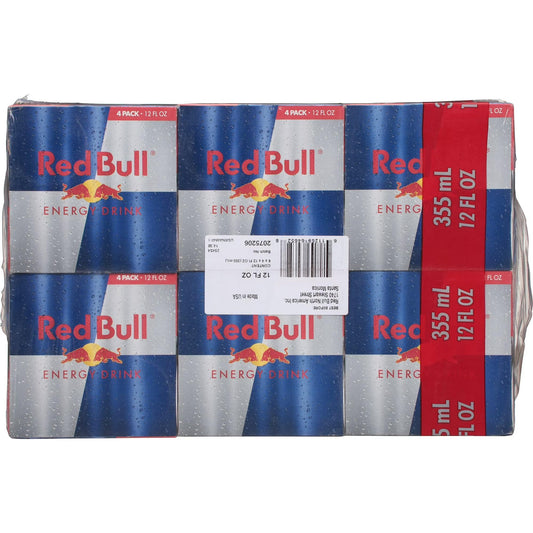 Red Bull Energy Drink, 12 fl. oz., 6 Packs of 4 Cans