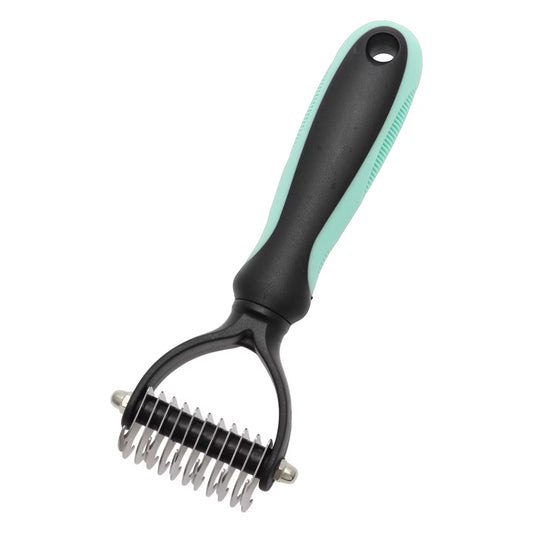 Unique Bargains Stainless Steel Pet Grooming Brush - Green